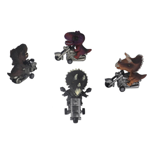 4Pcs Dinosaur Motorbike Toy Motorcycle PVC Pull 1