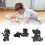 4Pcs Dinosaur Motorbike Toy Motorcycle PVC Pull 12