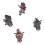 4Pcs Dinosaur Motorbike Toy Motorcycle PVC Pull 6