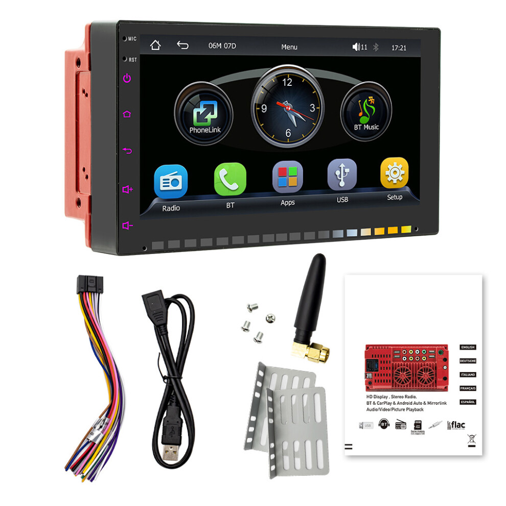 AM/FM 2Din HD 7Inch Full Touch Screen Car Stereo Radio Support