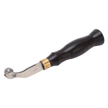 Verstellbarer Lederperforierer 0,5 mm Edelstahl Ebenholzhandsgriff Bogen-Design