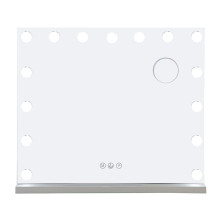 Vanity Cosmetic Mirror with 15 LED Bulbs, USB & Type-C Charging Port