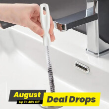 (Off White, one-size) 1 Piece Pipe Dredging Brush Bathroom Hair Sewer, Flexible Heavy Duty Drain Cleaner, Home Sink Hair Remover, Bathroom Sewer Cleaning Brush,