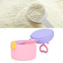 Baby-Nahrungsmittelaufbewahrungsbehälter 250ml mit Löffel, Silikonversiegelung, Pink