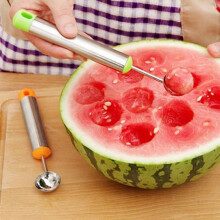 (Green, one-size) Stainless Steel Fruit Scoop, 1 Count Watermelon Scoop, Melon Ball Scoop, Kitchen Utensils & Gadgets