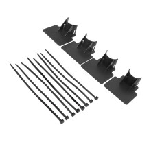 Verstellbare Schwimmbad-Pipeline-Halter, Schwarz, ABS, 8x8x3,7 cm