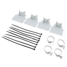 Edelstahl-Schlauchhalter für Swimmingpools 8x8x3,7 cm Grau, 4er Pack