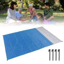 Dunkelblaues Grau Wasserdichte Stranddecke 200x150cm Tragliche Polyester-Picknickdecke