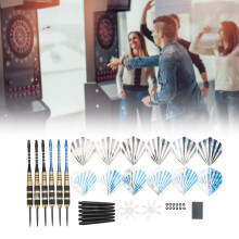 6 Stück Steel Tip Dart Set mit Aluminiumkegeln für Anfänger & Profis
