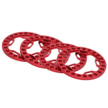 4 Stück 1,9 Zoll Aluminium Beadlock-Ring für RC-Autos Rot