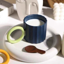 ([Pack of 4] White, one-size) Ceramic Coffee Mug, 4 Counts/set Creative Coffee Cup with Handle, Drinking Cup for Home Office Use, Gift for Friend & Family