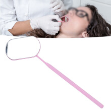Edelstahl-Graft-Wimpernspiegel Pink 56x37mm Griff 140mm