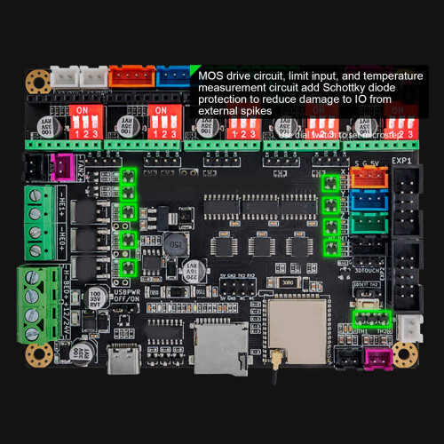 ESP32 3D-Drucker-Controllerboard mit Back-EMF-Motorschutz 2