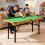 SPORTNOW 4FT Folding Pool Table, Mini Billiards Table Set for Kids, Green 8