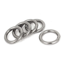 20mm x 3mm Stainless Steel Webbing Strapping Welded O Rings 5 Pcs