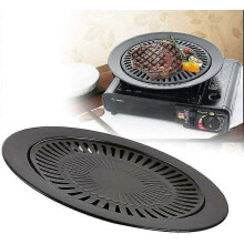 Korean Barbecue Pan, Smokeless Stainless Steel Non-Stick Barbecue Pan-Sunny