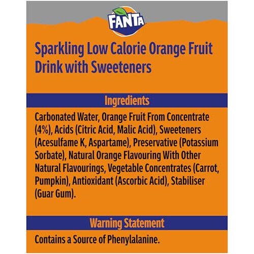 Fanta Fanta Can Orange Zero 330 ml Pack of 24 2