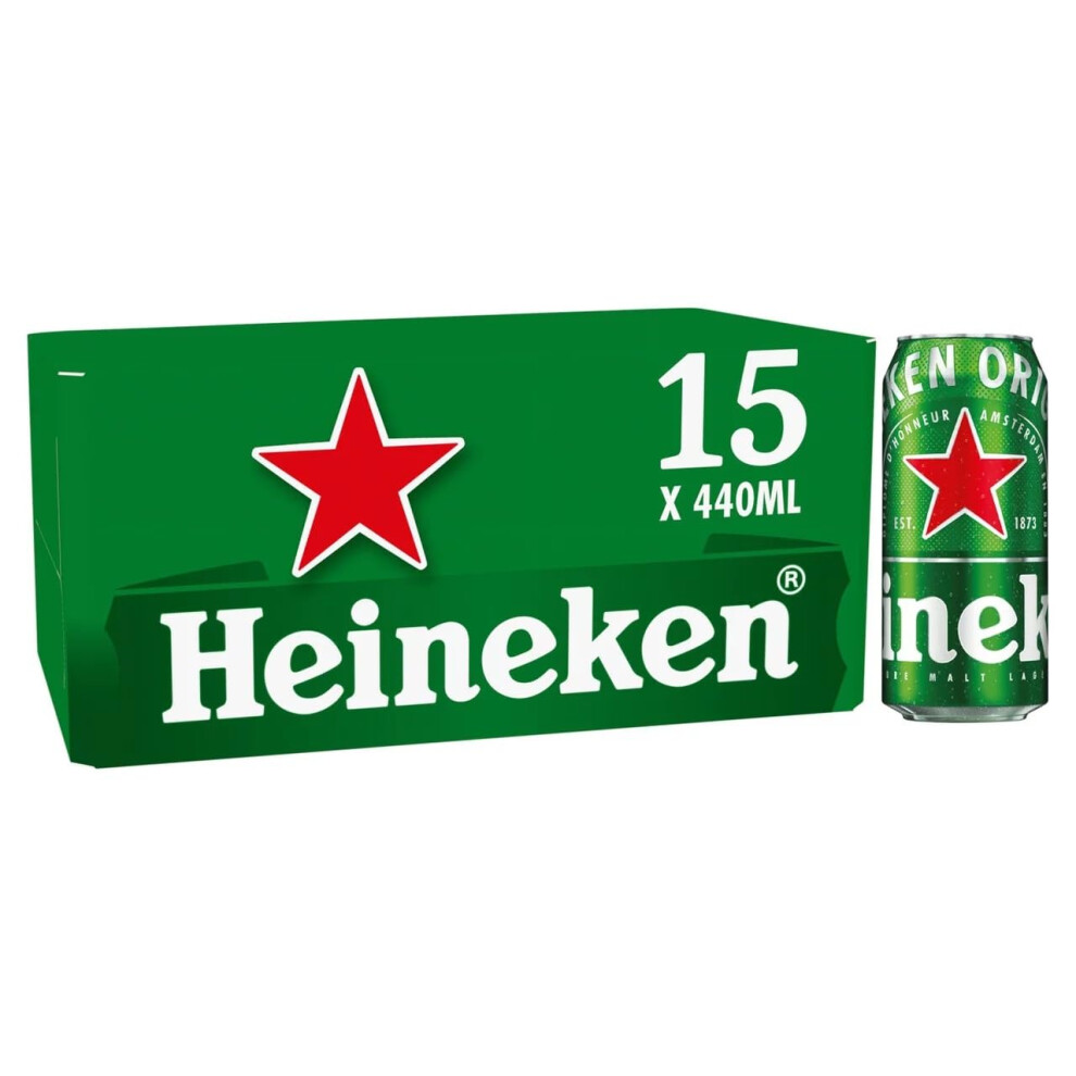 Heineken Lager Beer Cans 15X 440Ml
