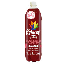 Rubicon Spring 15L Black Cherry Raspberry Sparkling Spring Water with Real Fruit Juice Natural Flavours 1 x 15L Bottle
