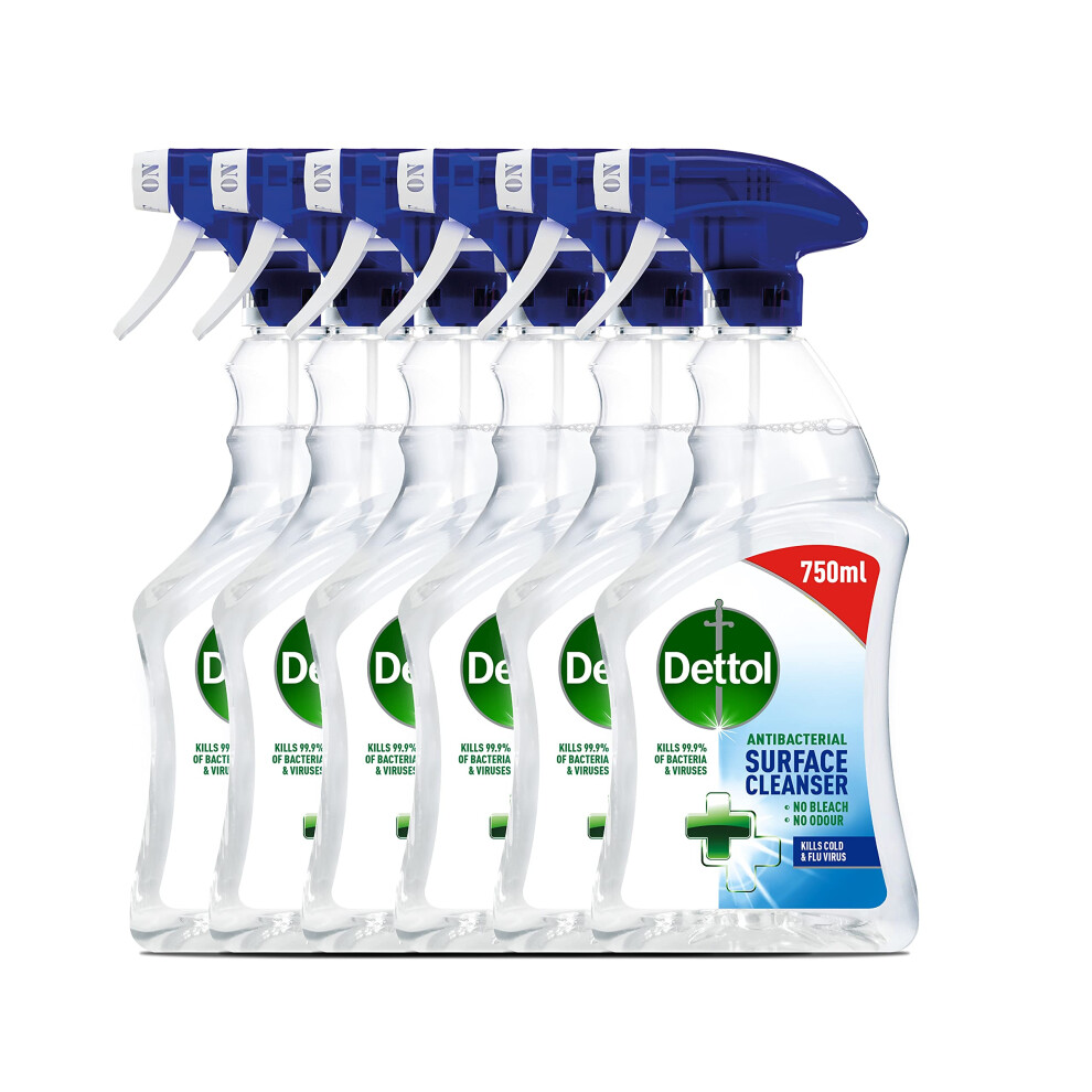 Dettol Antibacterial Disinfectant Surface Cleaner Original Fragrance Pack of 6 6 x 750ml Total of 45L