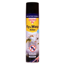 Zero in Fly and Wasp Killer  300 ml Aerosol Controls Flying Insects and Bugs in The Home ReadyToUse Fast Action Formula Instand Knockdown of Flies Wa