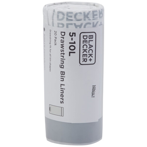 Black + Decker BLACKDECKER BXBB0005E 510L Drawstring Bin Liners 20 Pack