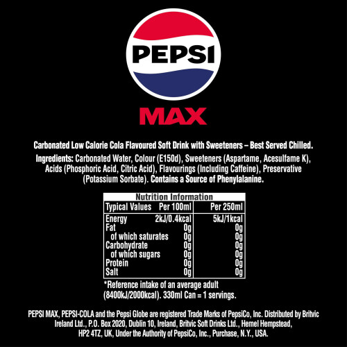 Pepsi Pepsi Max 500ml Pack of 24 1