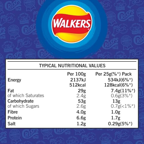 Walkers Walkers Cheese  Onion Multipack Crisps 12x25g 1