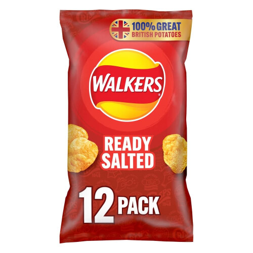 Walkers Walkers Ready Salted Multipack Crisps 12 x 25g