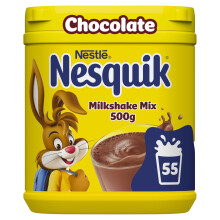 Nesquik Chocolate Flavoured Milkshake Powder with Vitamin D 500g Tub Pack of 1