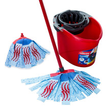 Vileda SuperMocio 3 Action XL Mop and Bucket Set with Extra Refill BlueRed