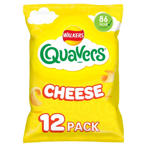 Walkers Walkers Quavers Cheese Multipack Snacks Crisps 12x16g
