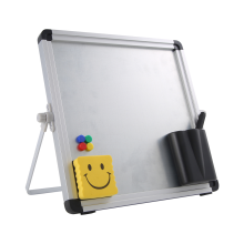 Pizarra blanca magnética portátil de doble cara para escritorio, pequeña, para niños, ideal para el hogar, la oficina y la escuela.