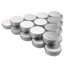 PACK of 25 - 15ml Aluminium Tin Large Make up Candle Pots Capacity Empty Big Cosmetic/Candle//Hair Product/Sweet Jar
