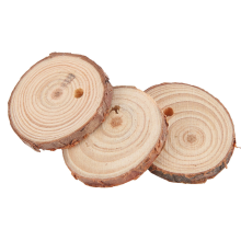 Lot de 40 rondelles de bois naturel brut de 3 à 4 cm, avec disques en écorce d'arbre, pour bricolage, décoration de fête à domicile