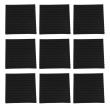 Paneles de pared de algodón ignífugos, insonorizantes y absorbentes de sonido de 12 ranuras (50 unidades)