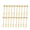 20Pcs Stainless Steel Flatware Fruit Fork Dinnerware Appetizer Snack Dessert Kitchen Tableware Leaf Shape 9
