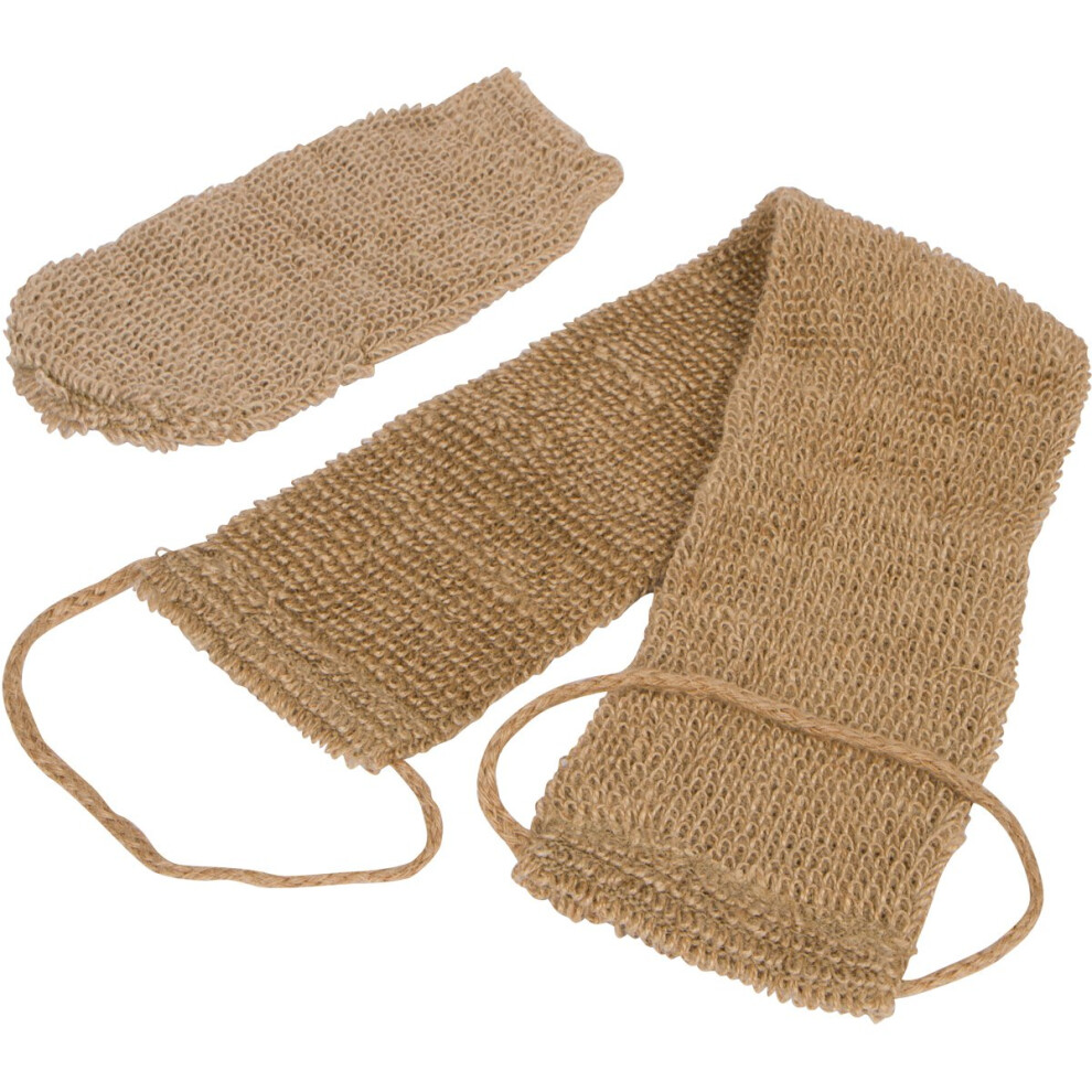 Exogio Back And Body Scrubber Exfoliating With Loofah Pad For Shower,Loofah Strap Bath Spa Clean