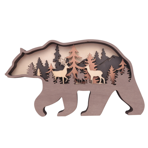 Bear and Deer Wall Decoration, Decorations for Home, Art Decor, Rustic Home Cabin Decor 1