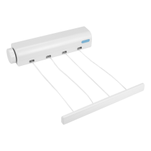 Retractable Clothesline Telescopic Indoor Outdoor Wall Mounted Clothes Dryer Line Drying Rope Hanger (4 Lines)