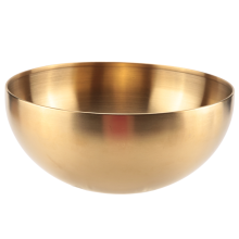 Cuencos de acero inoxidable de gran capacidad para ensalada, sopa coreana, arroz, fideos, ramen, recipiente para comida de cocina, dorado, 20 x 9 cm