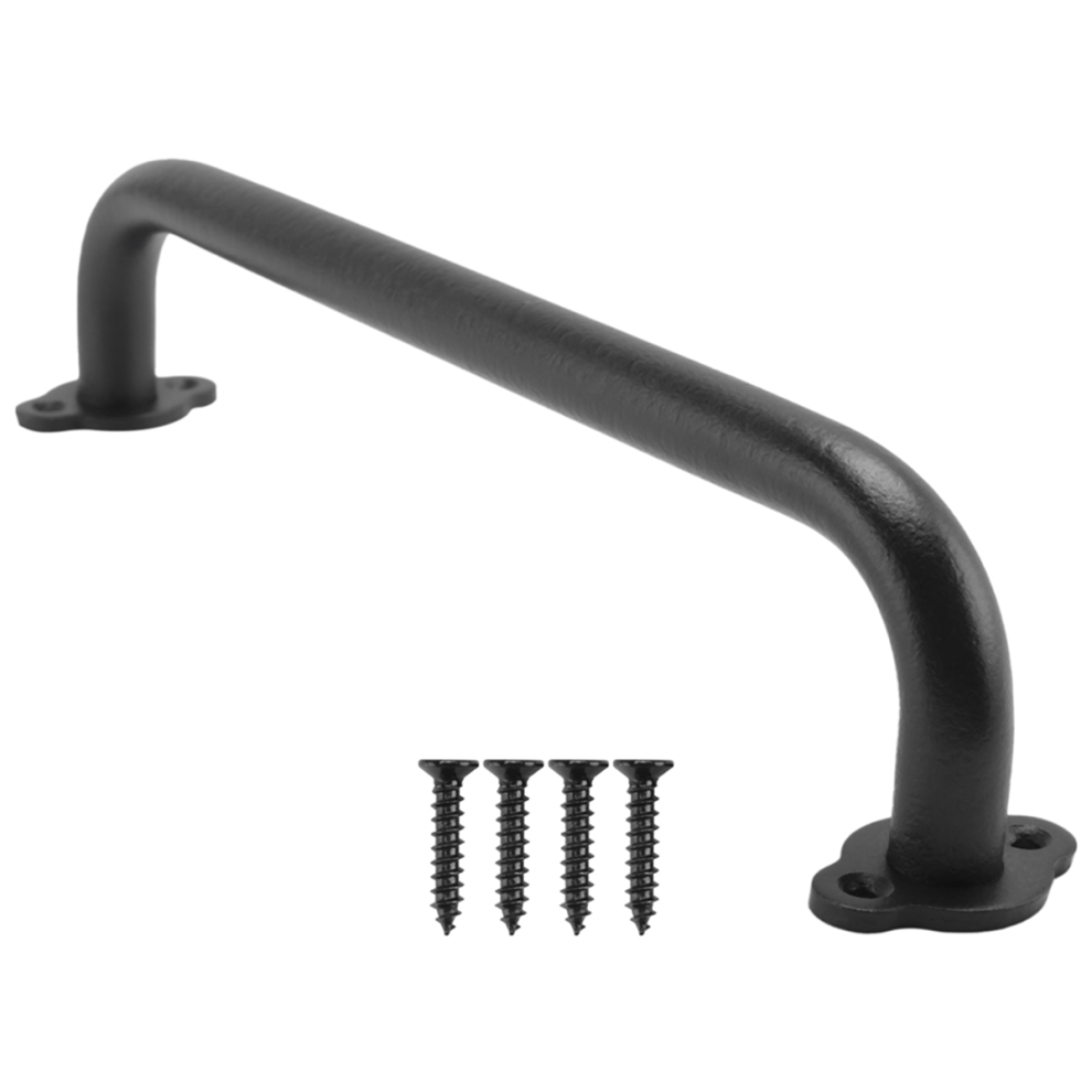 10 Inch Metal Industrial Pipe Wall Handrail - Barn Door Pull Handle, Staircase Steps Handrail, Indoor & Outdoor 4853021701656