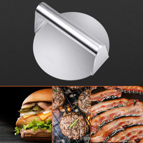 Burger ,Round Smash ,Griddle Accessories Kit for Grill, Hamburger Patty Maker and Squeeze Grease 2