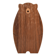 Wooden Board Cutting Cute Bear-Shaped Bread Tray Black Walnut Kitchen Board,Brown