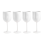 4 copas de vino elegantes e irrompibles, de plástico, muy resistentes. 1