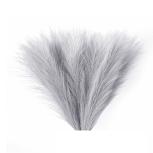 Erba artificiale della Pampa, 18 pollici/45 cm, 5 steli, composizione floreale pomposa (grigio)
