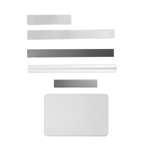 6 Pcs Acrylic Solid Clay Roller Clear Sheet Rectangle Shape Backing Board Flexible Polymer Cutters Carbon 1