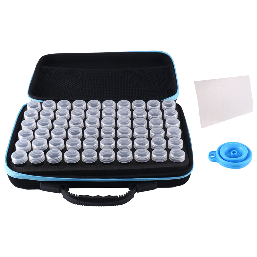 Exogio 60 Slots Seed Storage Organizer,Sturdy Organizer Box With Zipper Bag And Label Stickers(Seeds Not Included)
