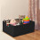 Rectangular Storage Bin Baskets for Decorative Basket with Wood Carry Handles A 8