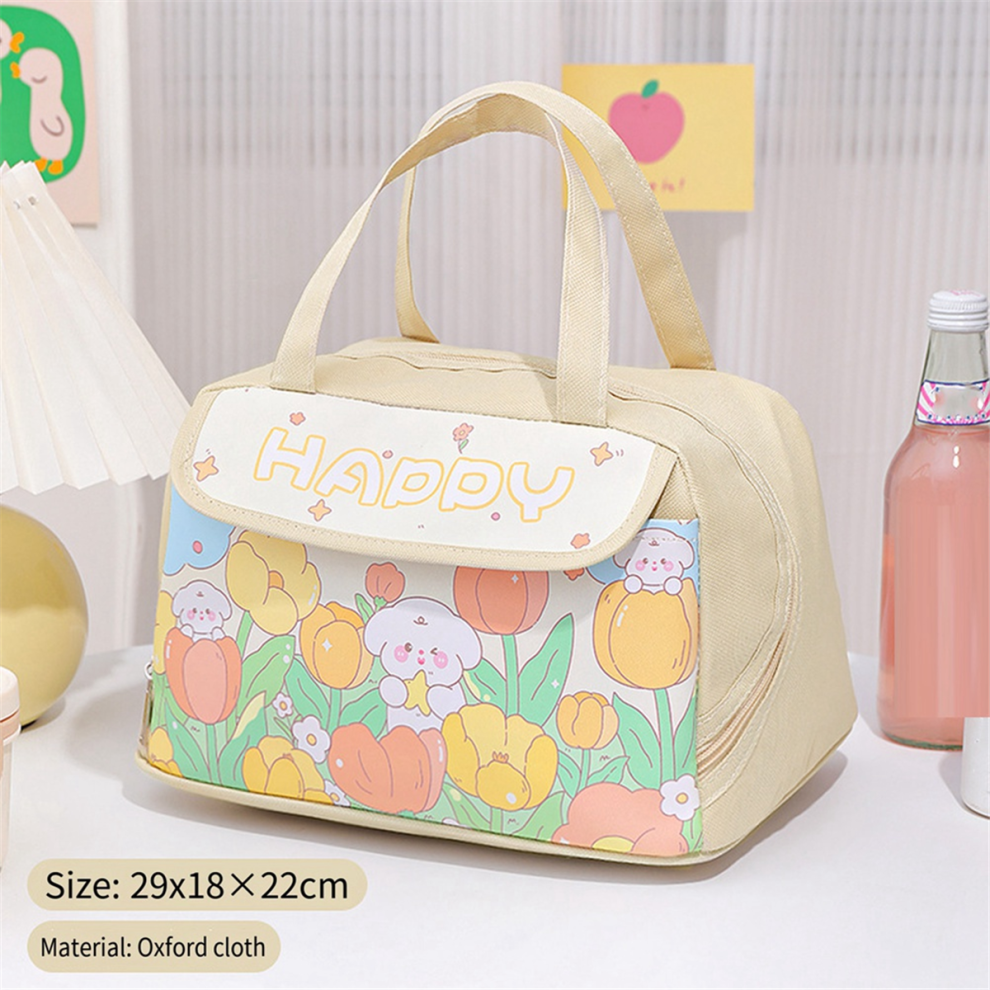 Exogio Kawaii Portable Lunch Bag Pink Insulated Container For Women Adult Work Outdoor Camping